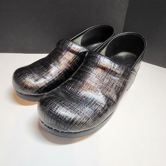 Dansko Women's Black Multi Colored Clogs - Picture 2 of 7